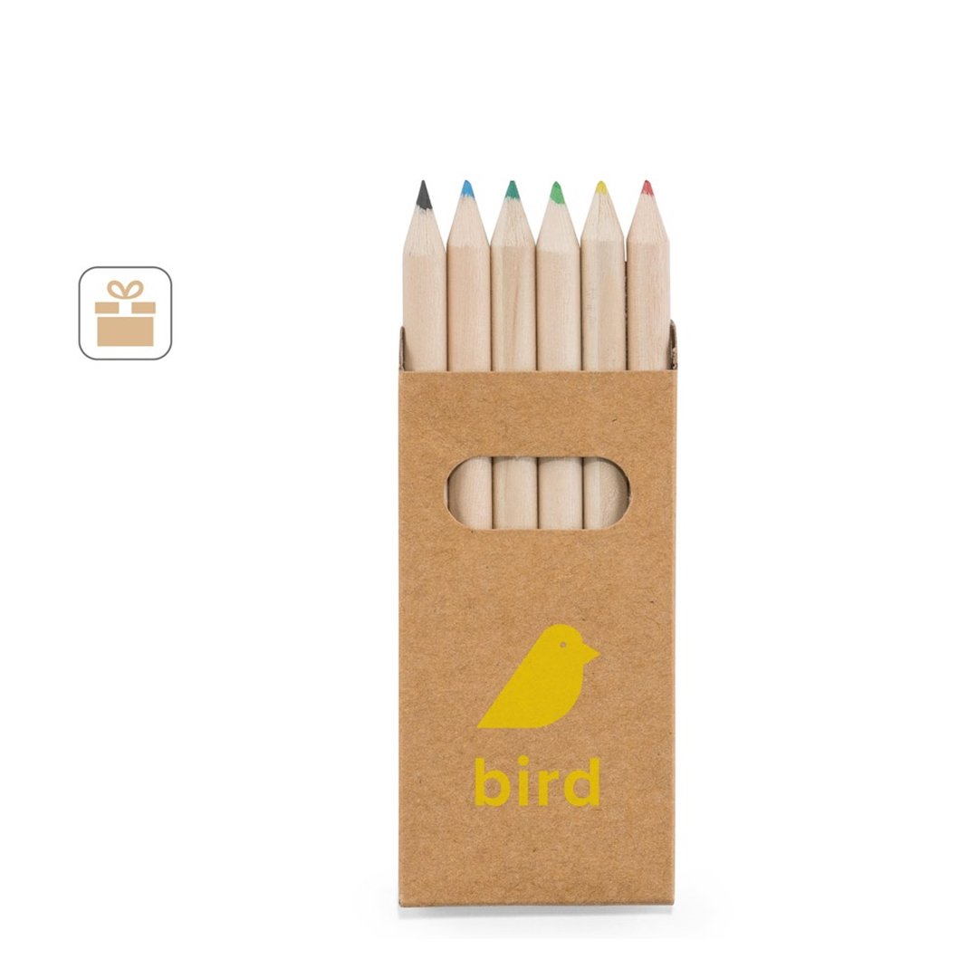 Buntstift Schachtel mit 6 Buntstiften Leycila