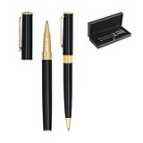 Schreibset mit Tintenroller und Kugelschreiber aus Metall Corscilla