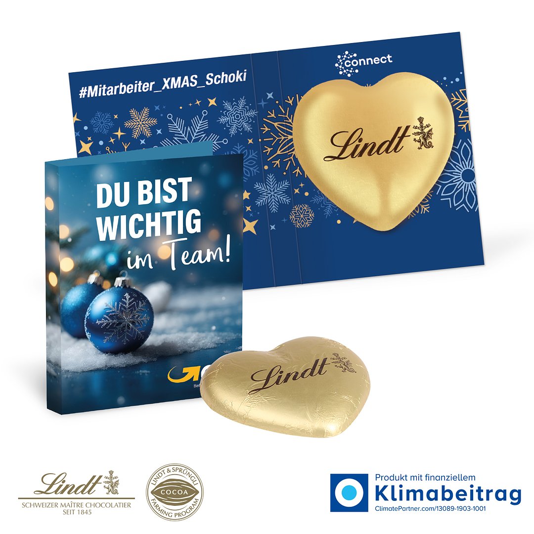 Werbe-Klappkarte mit süsser Füllung