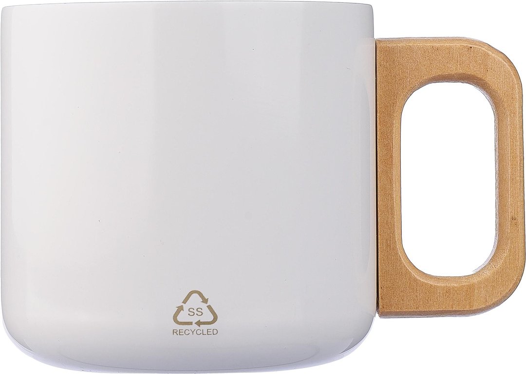 Becher Corg | Recycelter Edelstahl | Holzgriff | 400 ml