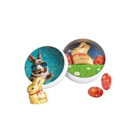 Blechdose mit Lindt-Osterpräsent