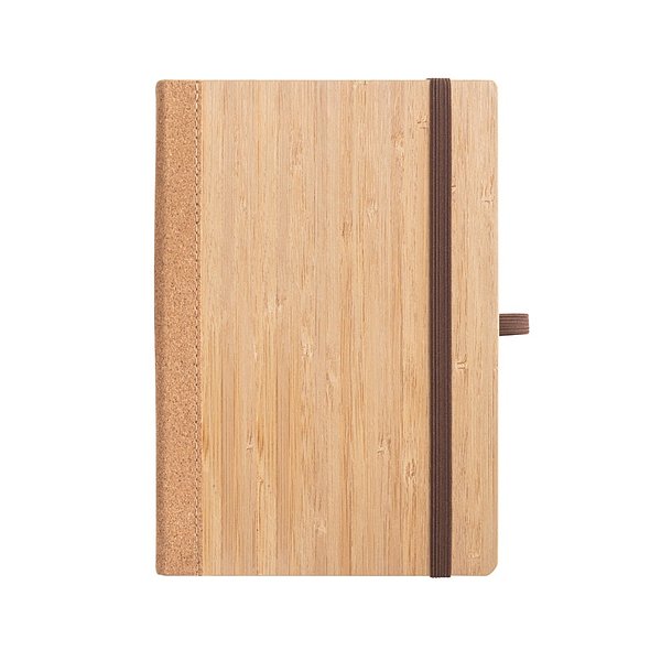 A5-Notizbuch mit festem Einband aus Bambus- und Korkblättern Itlitas