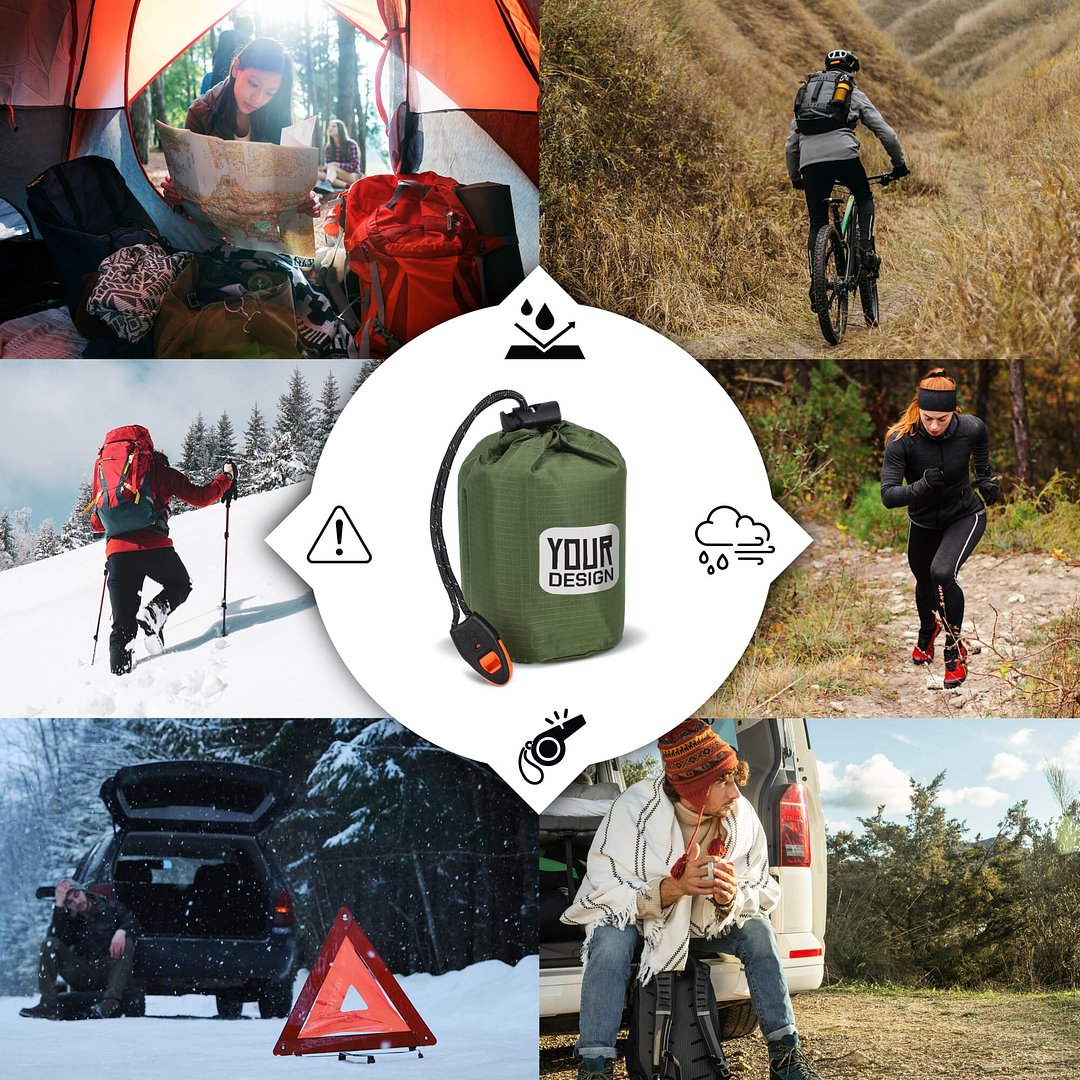 2-in-1-Thermoponcho für Outdoor Notfälle Durenas