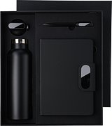 Geschenkset Mudin | Recycelt | Notizbuch, Drehkugelschreiber und Flasche
