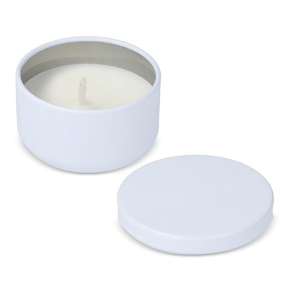 Asana unparfümierte Kerze auf Pflanzenbasis in recycelter Dose Menjast