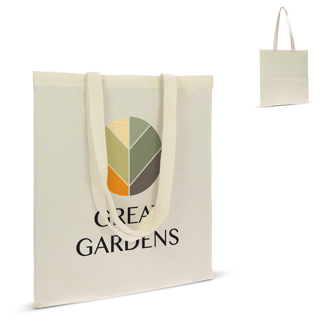 Einkaufstasche Bio-Naturbaumwolle lang 140g/m² 38x42 cm Lurinan