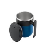 Reisebecher mit Innenwand aus Edelstahl und matter Oberfläche, 400 ml Jonnas