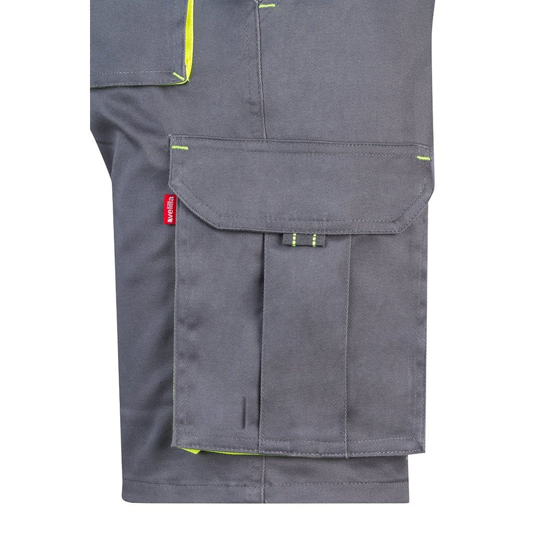 Zweifarbige Stretch-Bermudashorts mit mehreren Taschen (240 g/m²) aus Baumwolle (46 %), EME (38 %) und Polyester (16 %) Altie