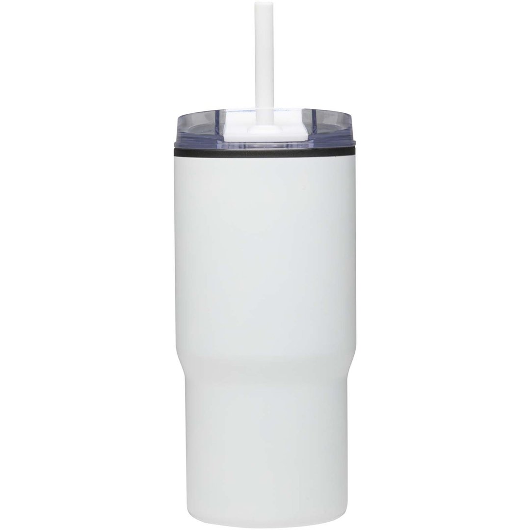 540 ml RCS Becher aus recyceltem Material, doppelwandig isoliert, mit Trinkhalm - Marlixhla