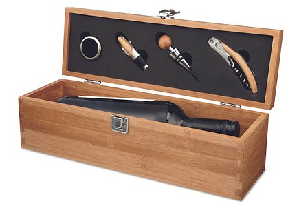 Wein-Set in Bambus-Box Oreiven