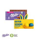Milka Schokoladentafel mit Hasenohren