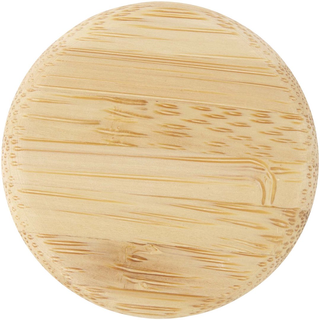 500 ml Flasche aus mattiertem Kalknatronglas mit Bambusdeckel - Ylandi