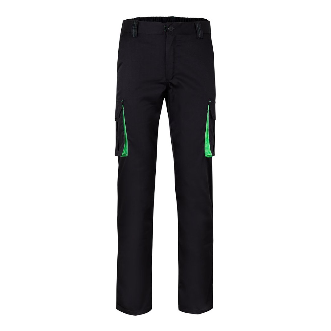 Zweifarbige Stretch-Hose mit mehreren Taschen (240 g/m²), aus Baumwolle (46 %), EME (38 %) und Polyester (16 %) Paulik