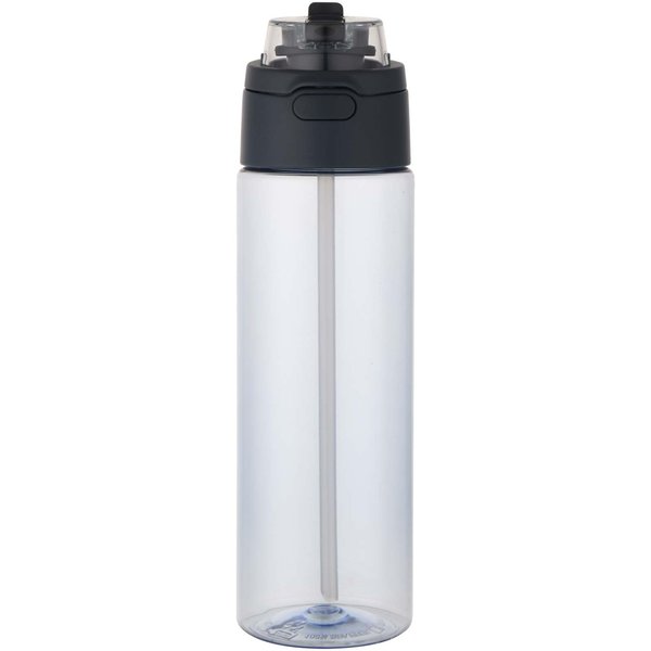 700 ml RCS Trinkflasche aus recyceltem Kunststoff mit Multifunktionsdeckel und Klappstrohhalm - Vreilga