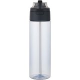 700 ml RCS Trinkflasche aus recyceltem Kunststoff mit Multifunktionsdeckel und Klappstrohhalm - Vreilga
