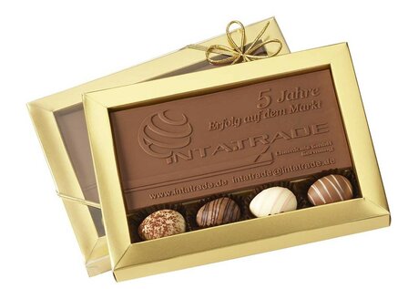 Ostern Eitrüffel Box mit Logo Schokolade 