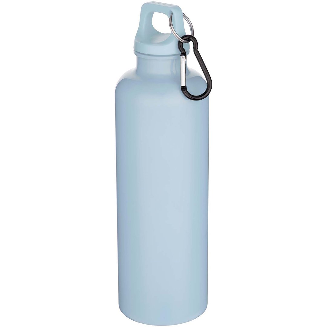 750 ml einfarbige RS-zertifizierte Wasserflasche aus recyceltem Kunststoff mit Karabinerhaken - Emeritlie