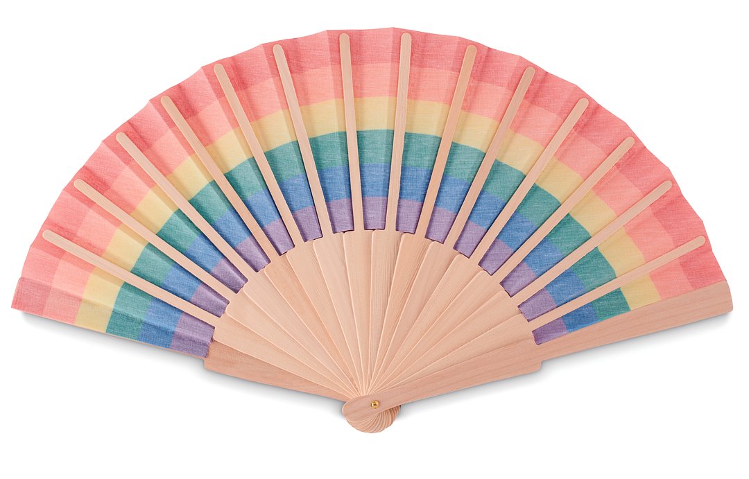 Fächer regenbogenfarbig Masperi