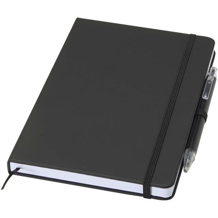 Set A5 Hardcover Notizbuch aus Recyclingpapier und einem Kugelschreiber - Andri