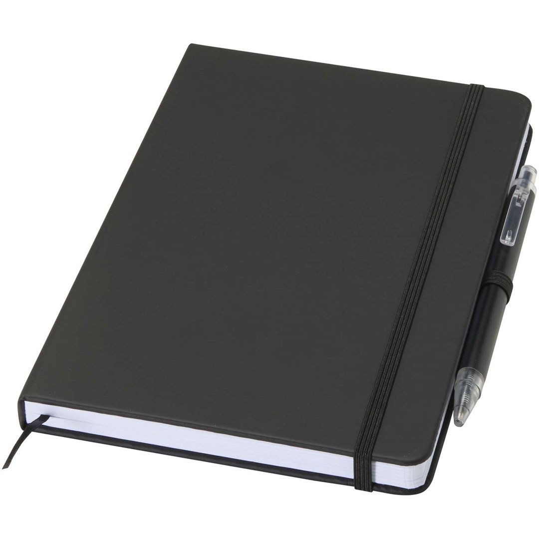 Set A5 Hardcover Notizbuch aus Recyclingpapier und einem Kugelschreiber - Andri