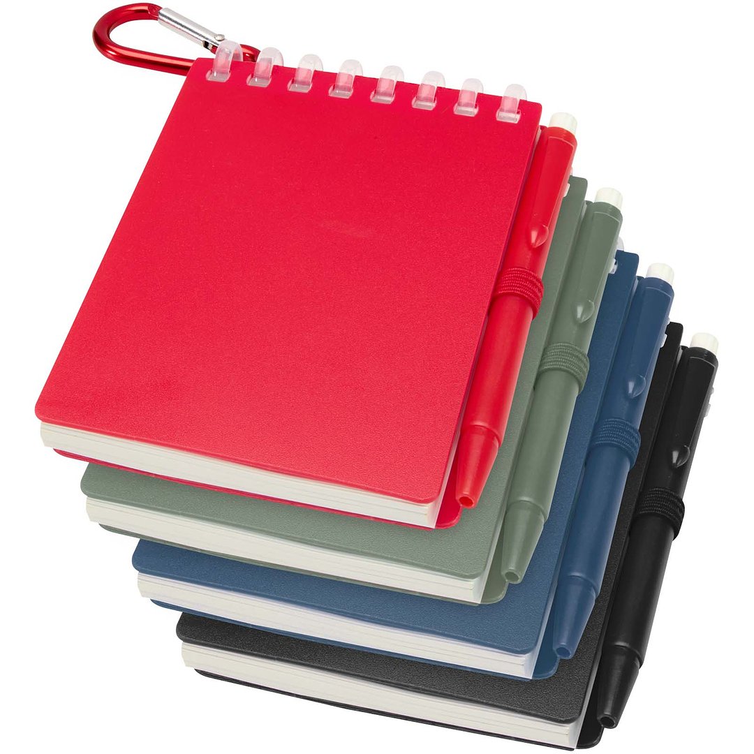 Mini Recyceltes Outdoor-Softcover Notizbuch und Kugelschreiber Set (schwarze Mine) - Minel