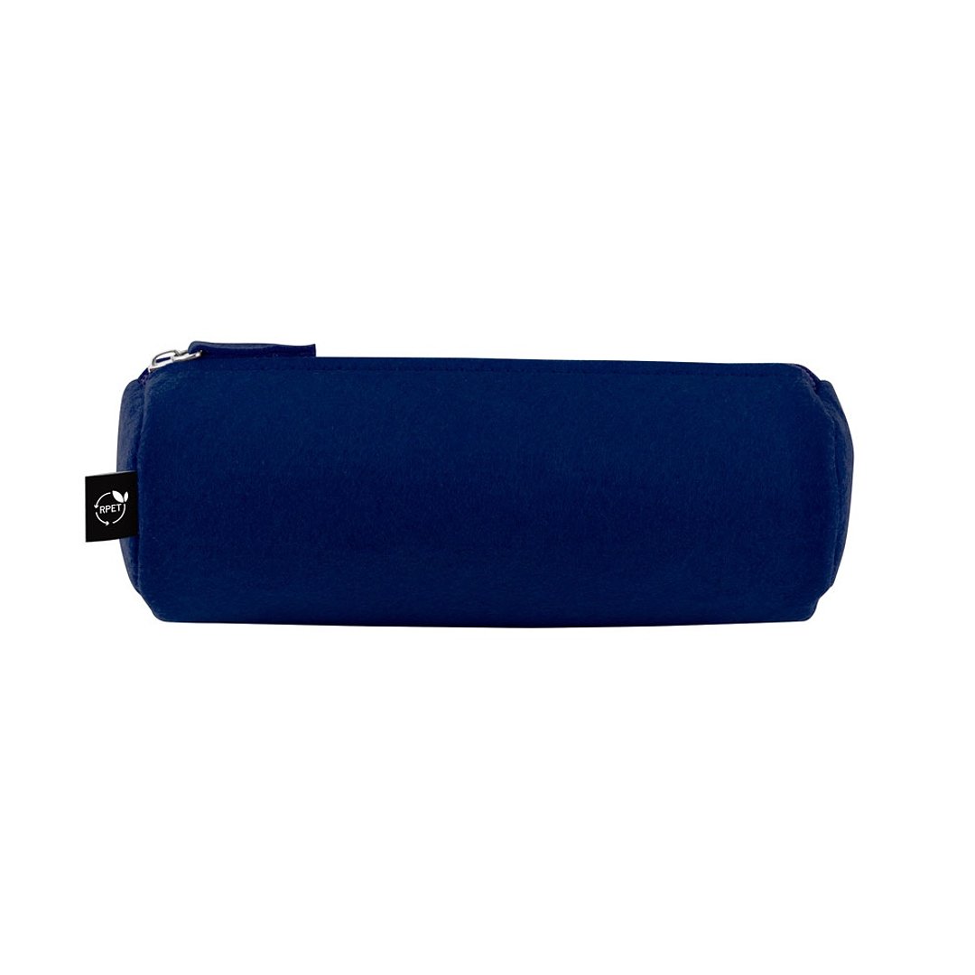 Mehrzwecketui aus recyceltem Filz (100 % rPET) mit Lineal, Bleistiften, Radiergummi und Spitzer Lüthlie