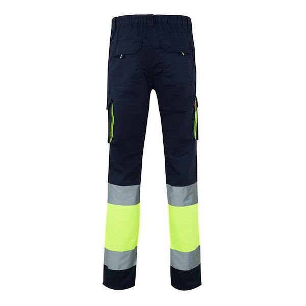 Zweifarbige Stretch-Hose mit mehreren Taschen (240 g/m²), aus Baumwolle (46 %), EME (38 %) und Polyester (16 %) Giulier