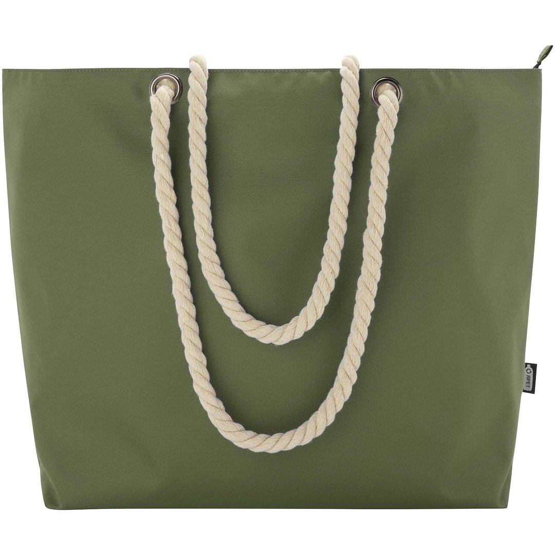 Strandkühltasche mit Kordelgriffen aus recyceltem GRS-Material - Vrettas