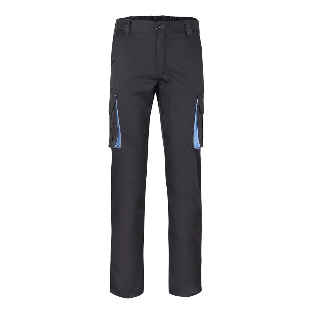 Zweifarbige Stretch-Hose mit mehreren Taschen (240 g/m²), aus Baumwolle (46 %), EME (38 %) und Polyester (16 %) Paulik