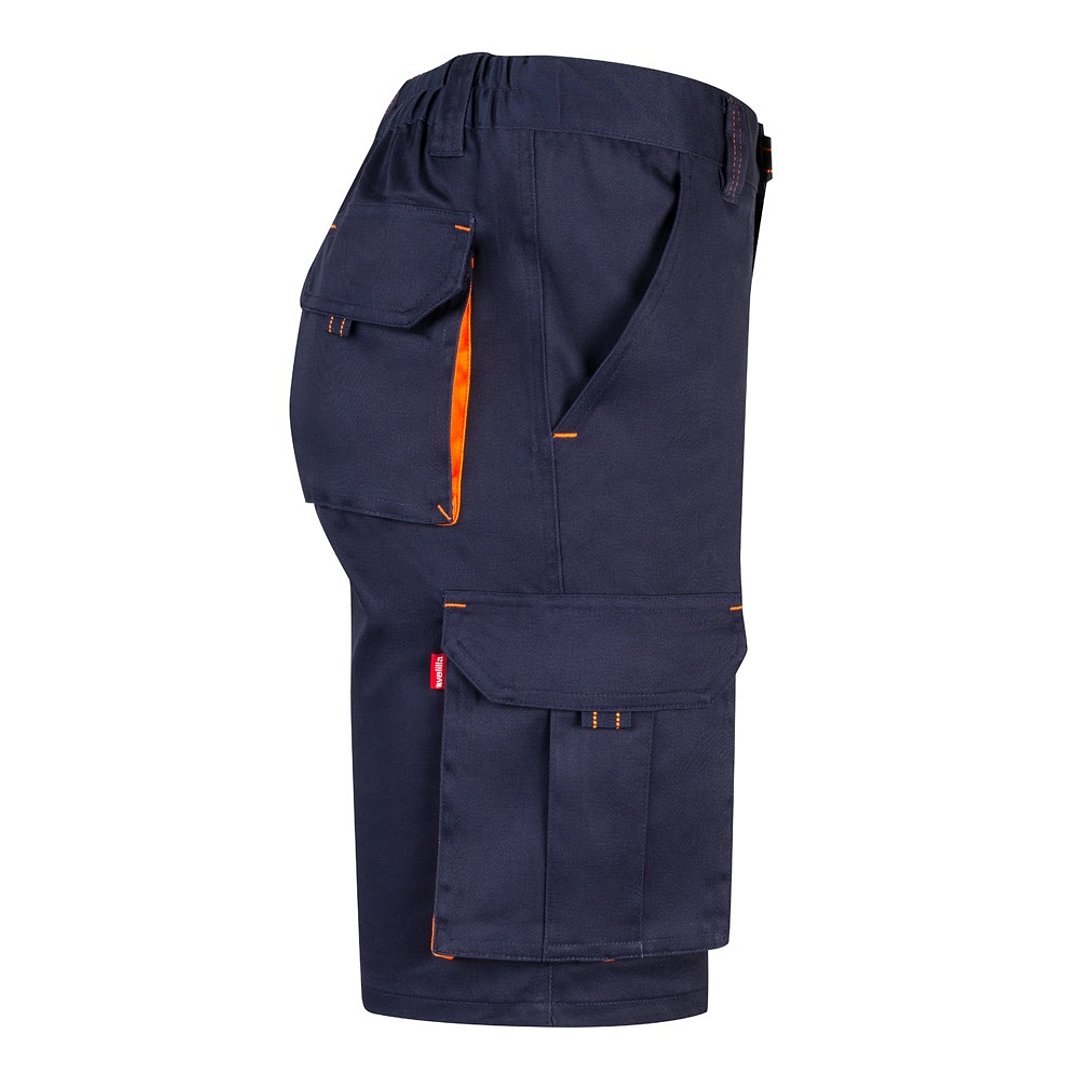 Zweifarbige Stretch-Bermudashorts mit mehreren Taschen (240 g/m²) aus Baumwolle (46 %), EME (38 %) und Polyester (16 %) Altie