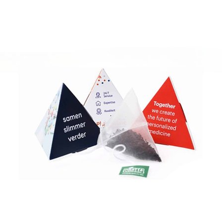 Teebeutel in Pyramide