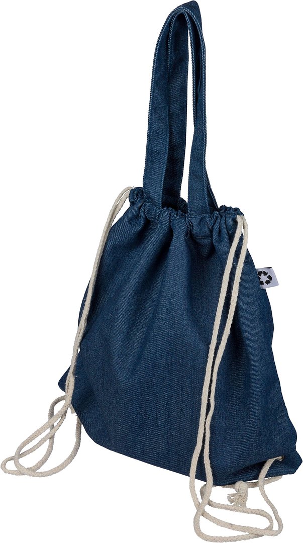 Recycelte Denim-Kordeltasche Leycile
