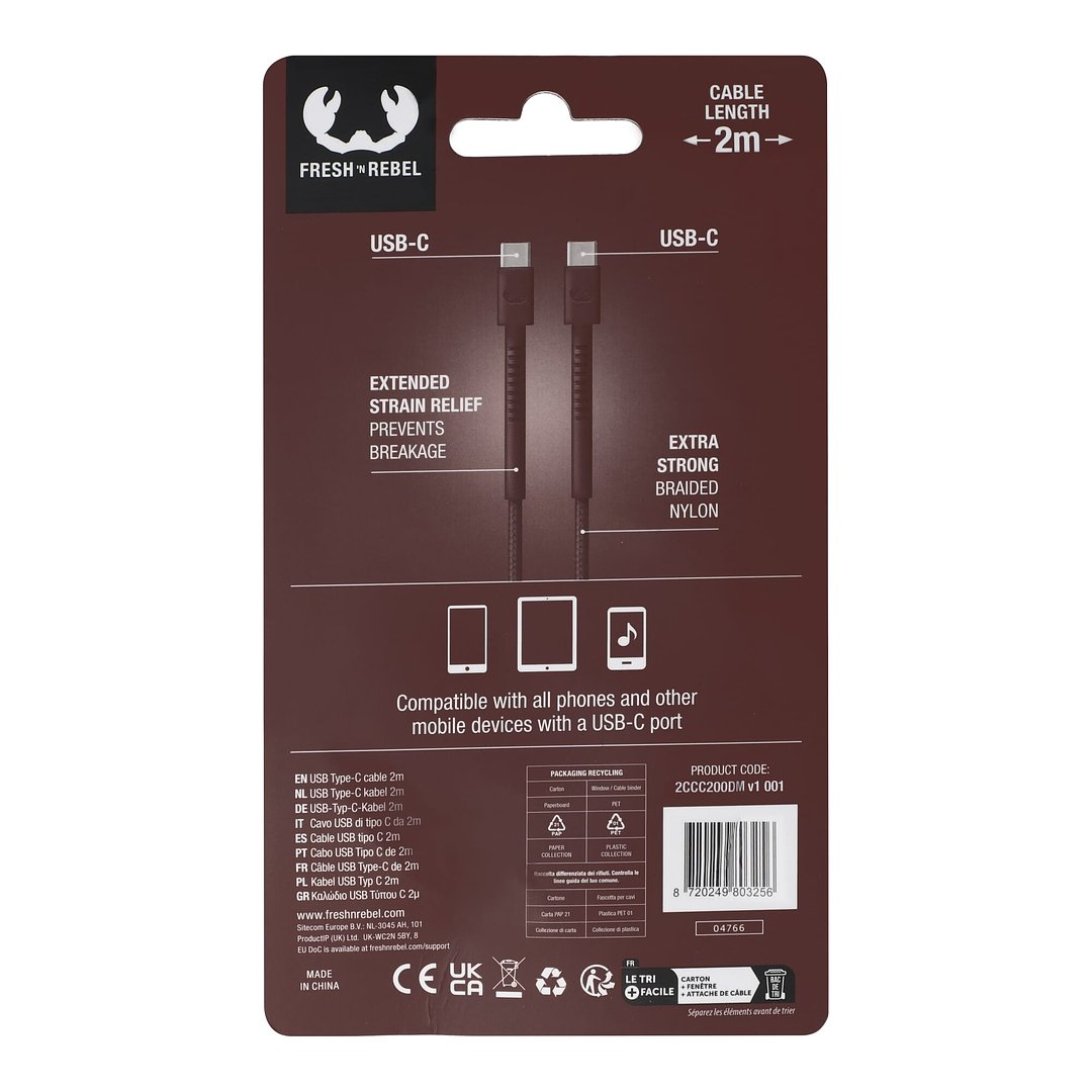 Fresh 'Rebel USB-C Kabel 2.0m Leengie