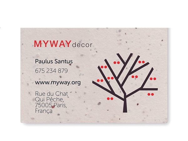 Wildblumensamen-Visitenkarte. Walina