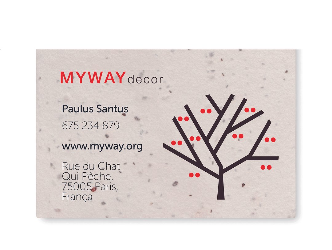 Wildblumensamen-Visitenkarte. Walina