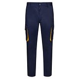 Zweifarbige Twill-Hose mit mehreren Taschen (200 g/m²), aus Baumwolle (35 %) und Polyester (65 %) Leenico