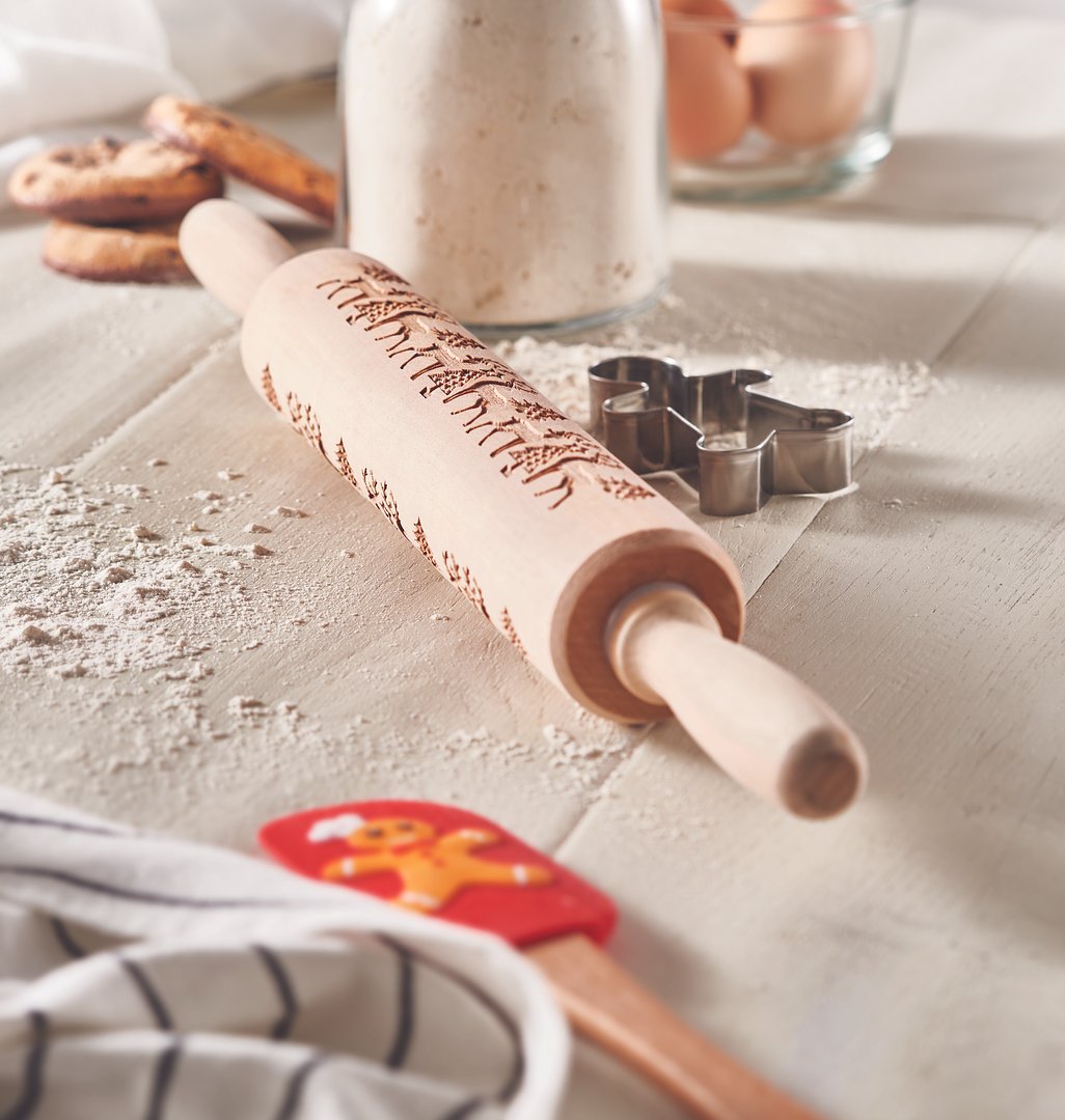 Teigrolle für Weihnachtsgebäck Rengan