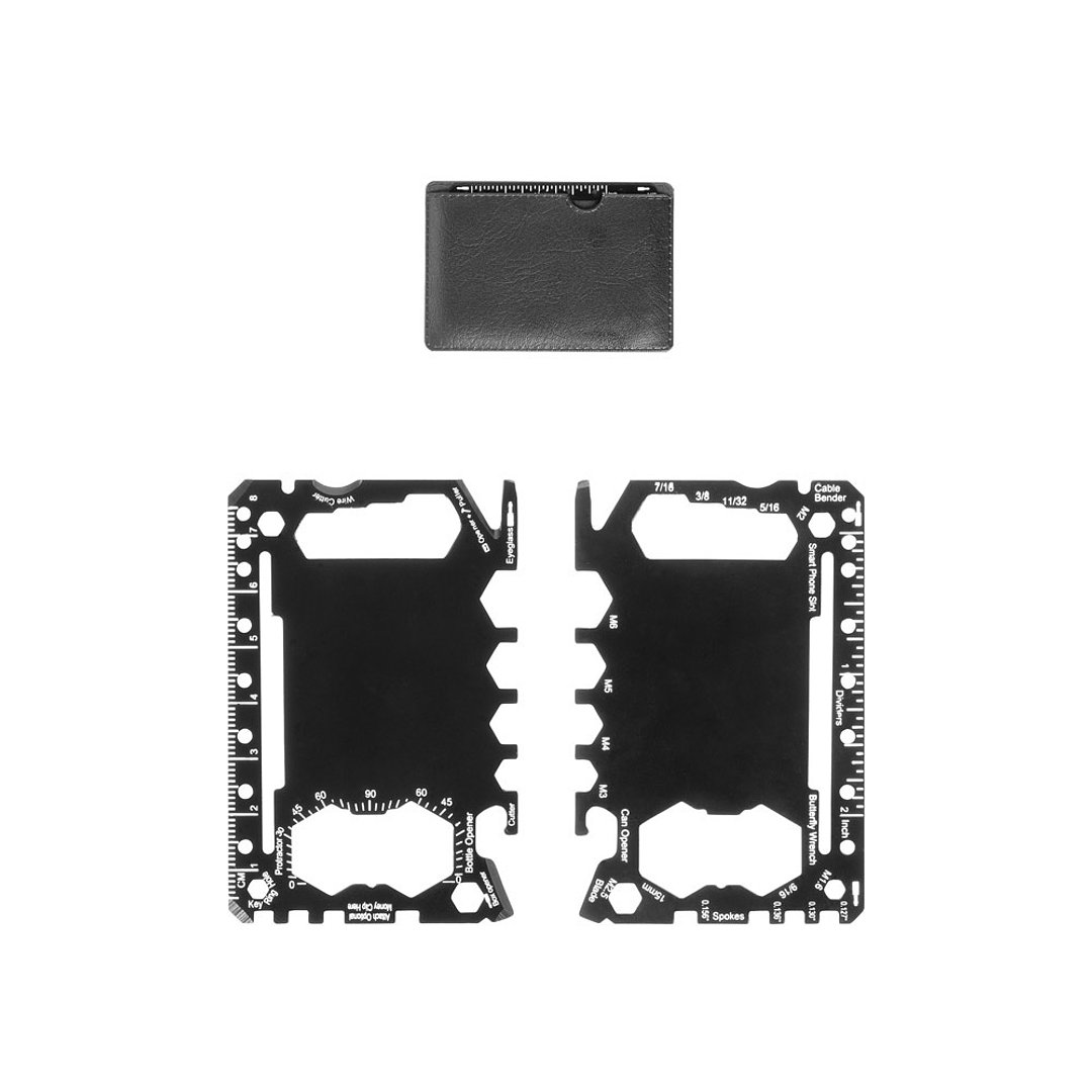 Multifunktionskarte aus Edelstahl mit 8 Funktionen Bengas