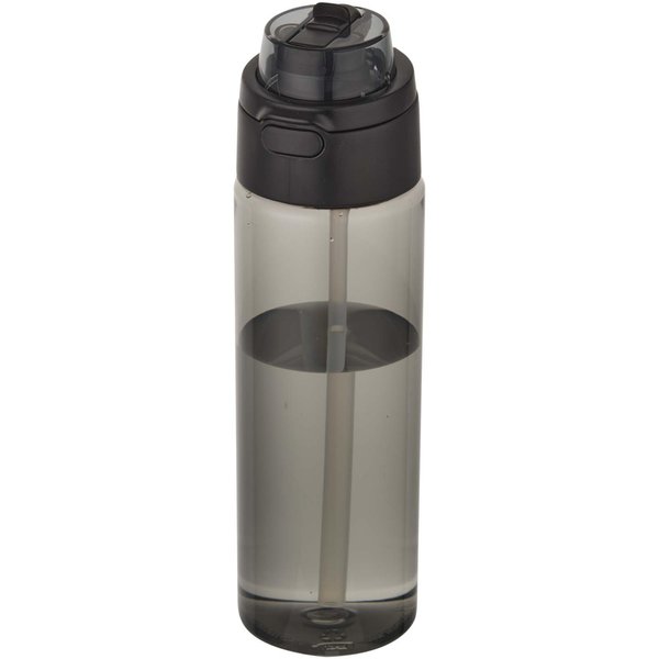700 ml RCS Trinkflasche aus recyceltem Kunststoff mit Multifunktionsdeckel und Klappstrohhalm - Vreilga