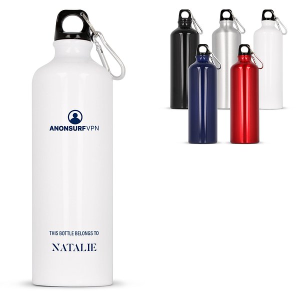 Aluminium Wasserflasche mit Karabiner 750ml Stgaunela