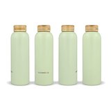 Edelstahlflasche mit Bambusdeckel 600 ml Oriköbi
