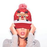 Weihnachtliche Strickmütze Tria