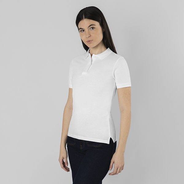 Erwachsene Frauen Weiss Polo-Shirt Idles