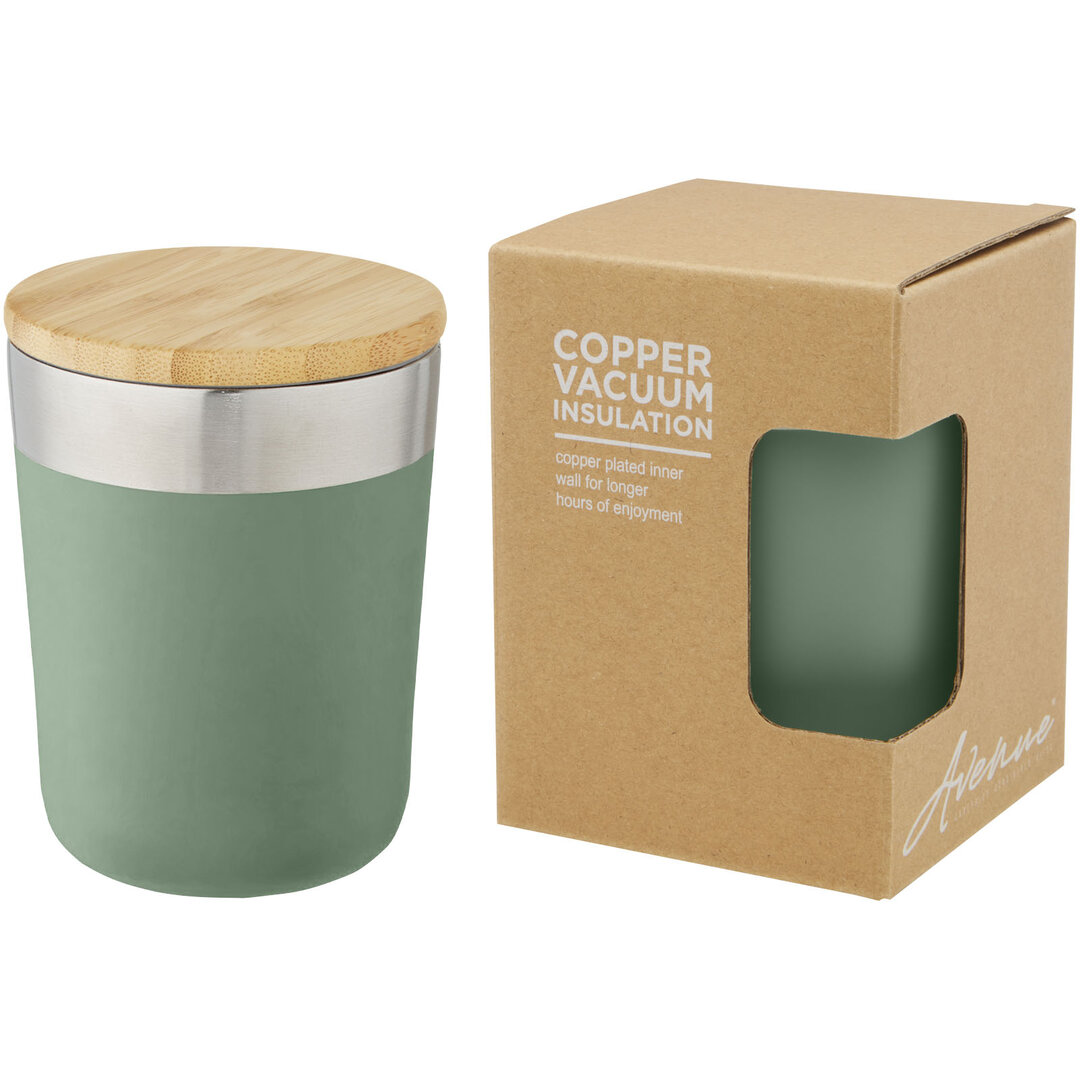 300 ml Kupfer-Vakuum Isolierbecher mit Bambusdeckel - Neli