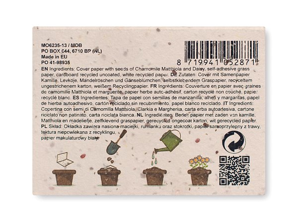 Notiz-Set mit Blumensamen Lixvin