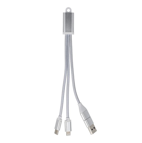 2-in-1-Ladekabel USB-A/C zu USB-C & Lightning Aluminium Menanrg