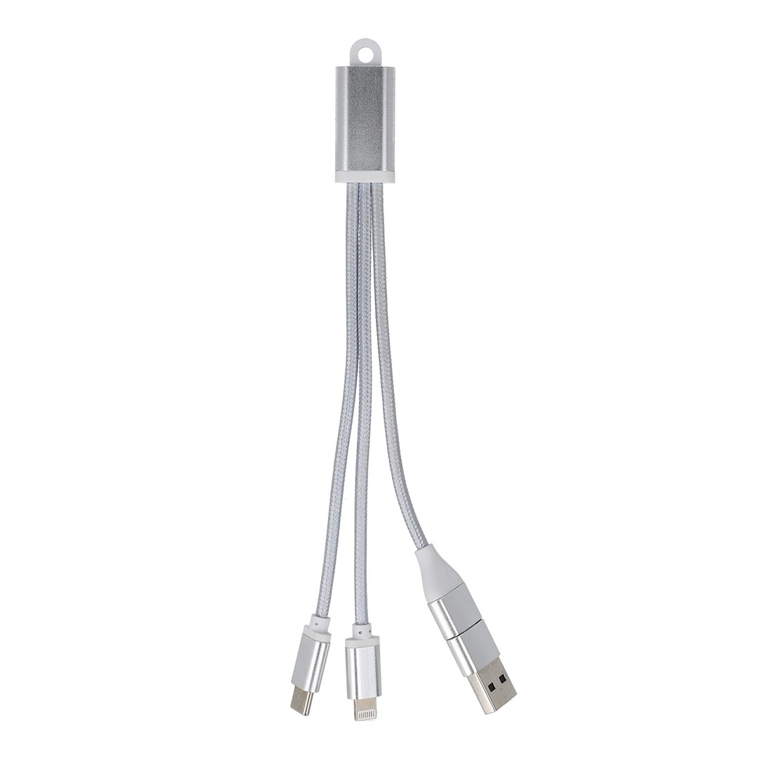 2-in-1-Ladekabel USB-A/C zu USB-C & Lightning Aluminium Menanrg