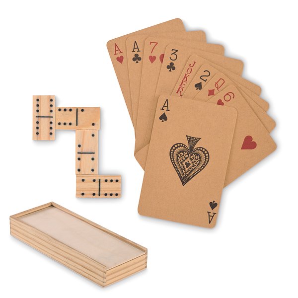 Domino- und Spielkarten-Set Bisteis