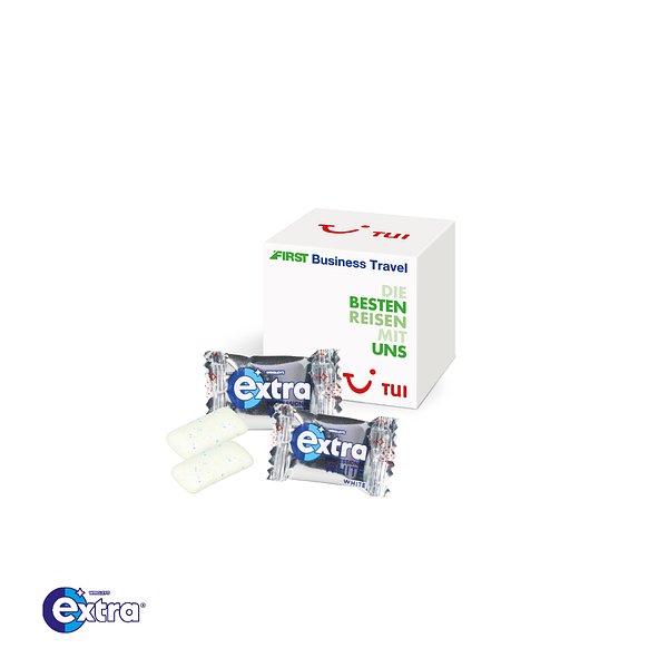 Werbewürfel mit Wrigley's Kaugummi