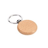 Runder Schlüsselanhänger aus Buchenholz Bensehili